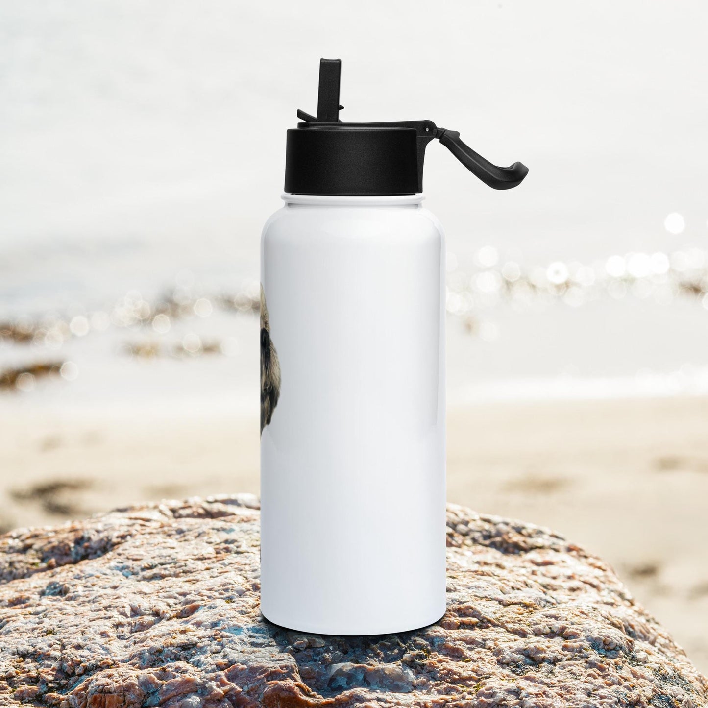 Shih Tzu Lover Stainless steel water bottle with a straw lid